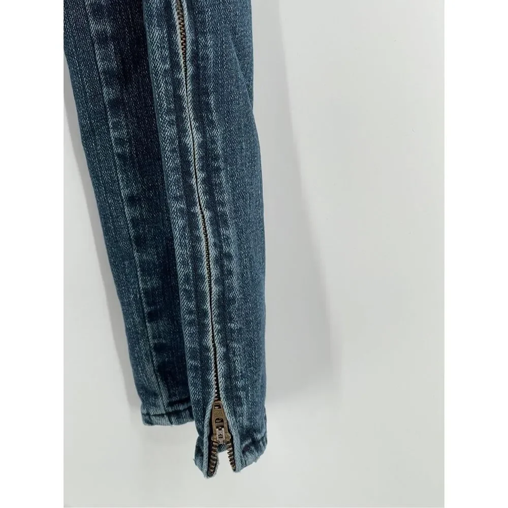 J Brand Jeans Women's Size 28 The Deal Blue Ankle Zipper Skinny Mid Rise Jegging